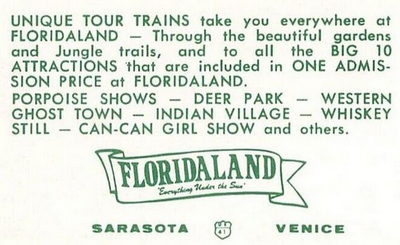 Floridaland - Postcard Back (newer photo)